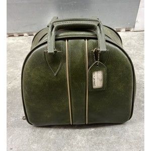 Colonial Green Vintage Bowling Ball Bag With Rack